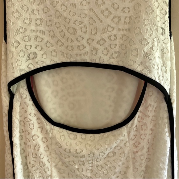 NWT Isaac Mizrahi Plus Size White Paisley Lace Back Cutout Sleeveless Dress - Picture 4 of 10